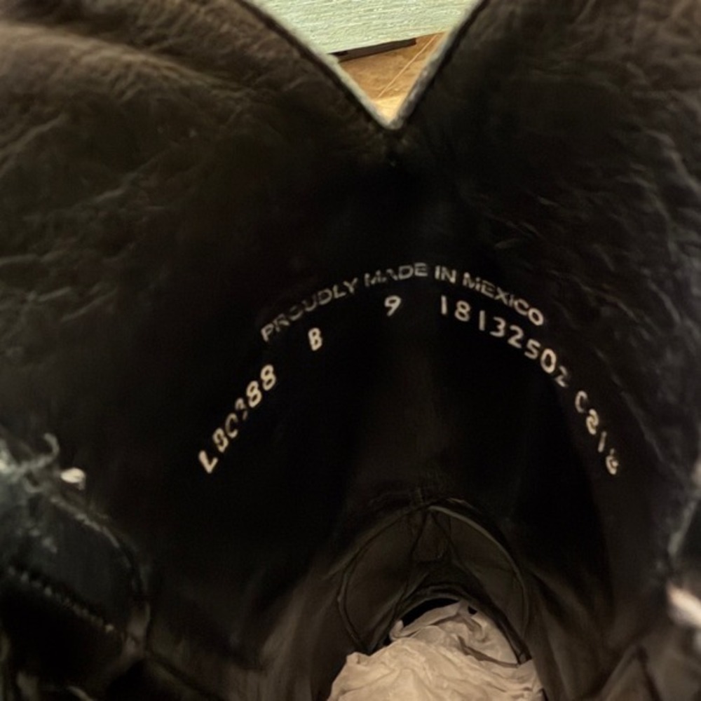 Lane Black Saratoga Western Boot Sz 9 - Picture 7 of 9